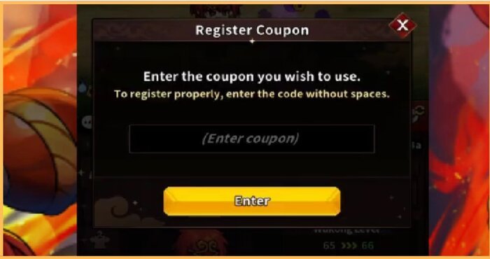 WuKong Legends Register Coupon Window