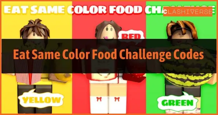 Eat Same Color Food Challenge Codes