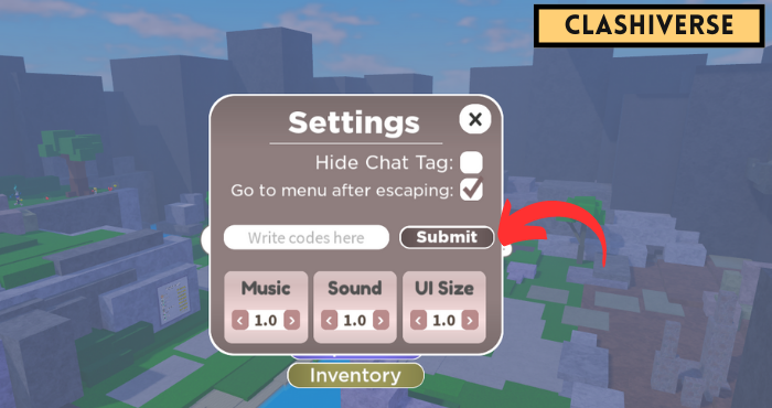 Capture Noobs code redemption section