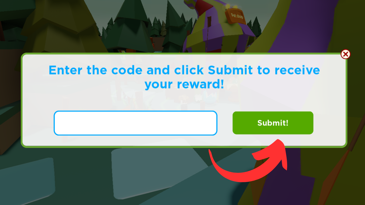 Monster Munch Tycoon Code redemption section