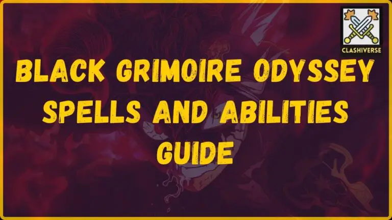 Black Grimoire Odyssey Spells and Abilities Guide