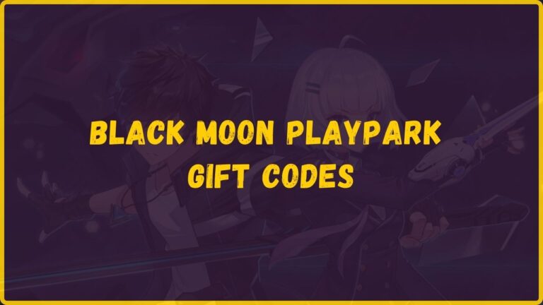 Black Moon Playpark Gift Codes list