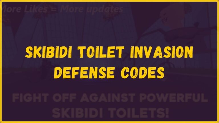 Skibidi Toilet Invasion Defense Codes