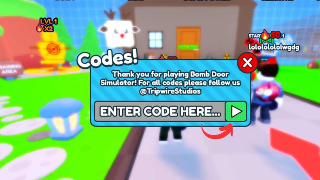 Bomb Door Simulator code redemption window