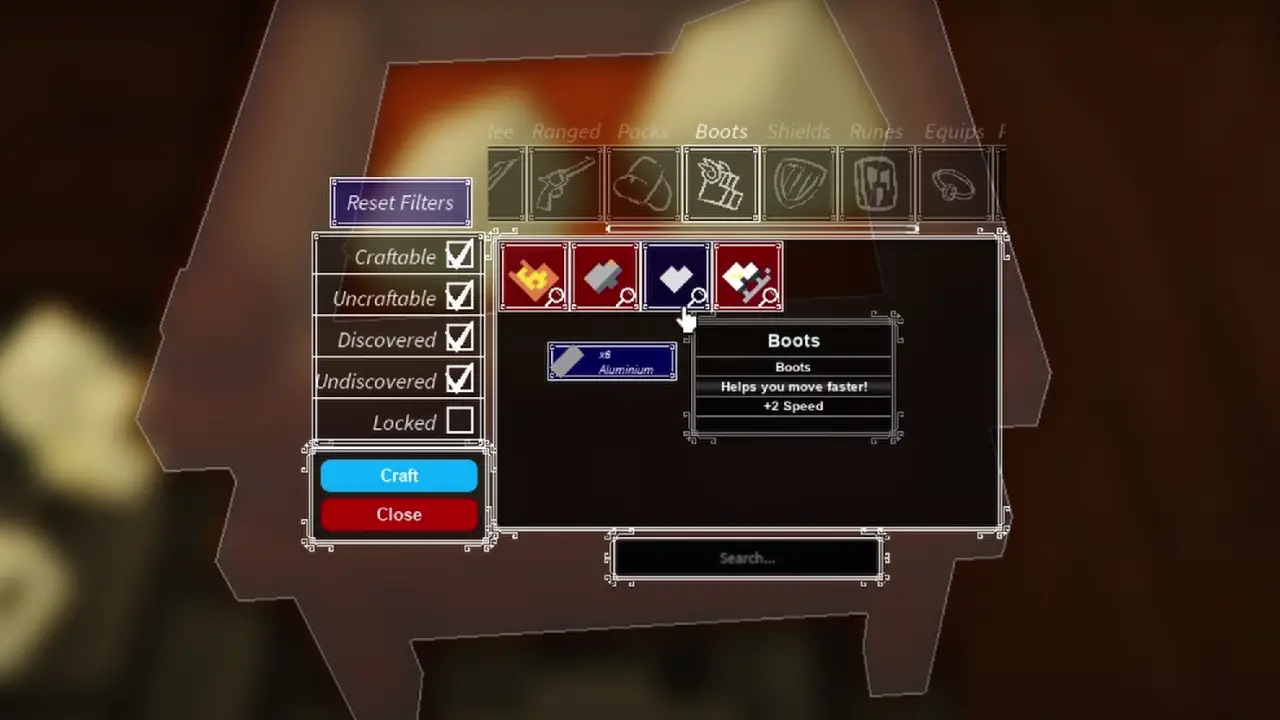 Inventory menu in Stasis game