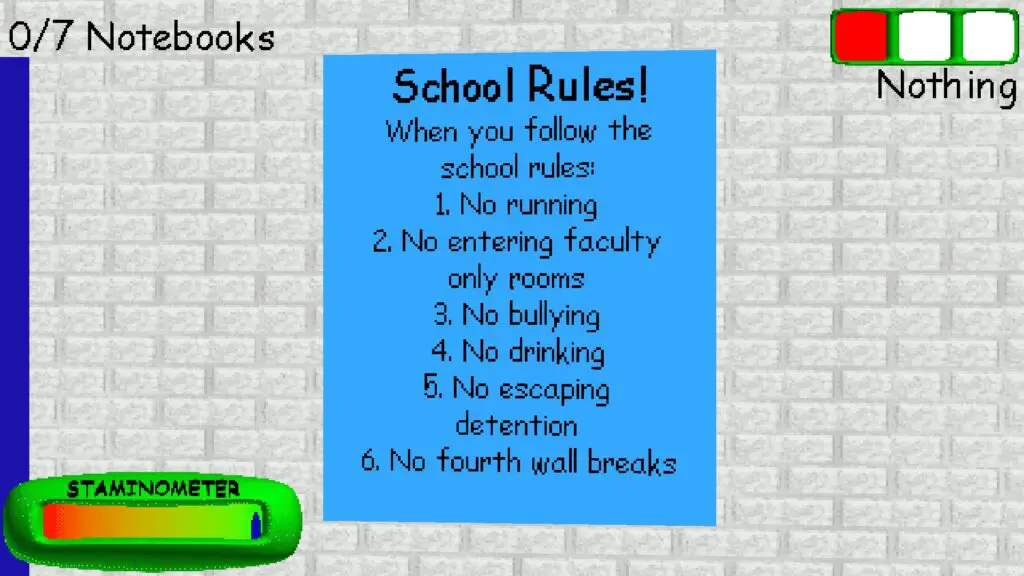 School rules poster