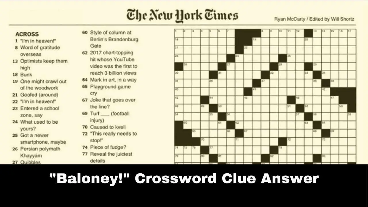"Baloney!" Crossword Clue Answer