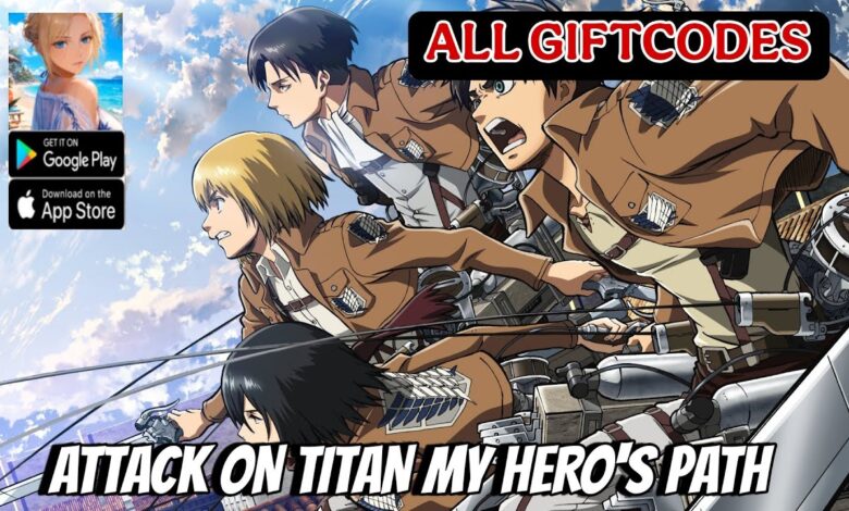 List of All Attack on Titan: My Hero's Path Codes-updated