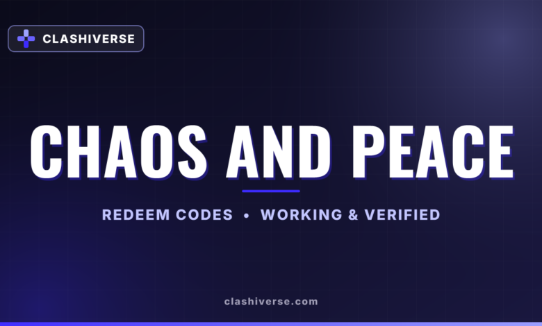 List of All Chaos and Peace Codes-updated