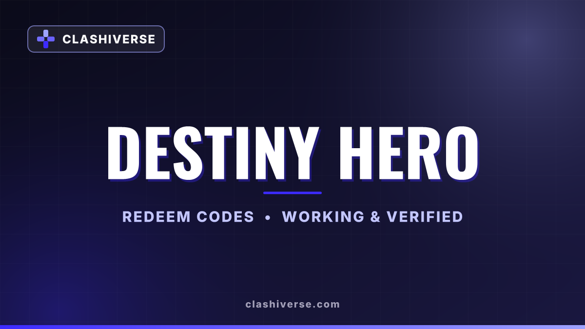 Destiny Hero Codes (October 2026) - All Working