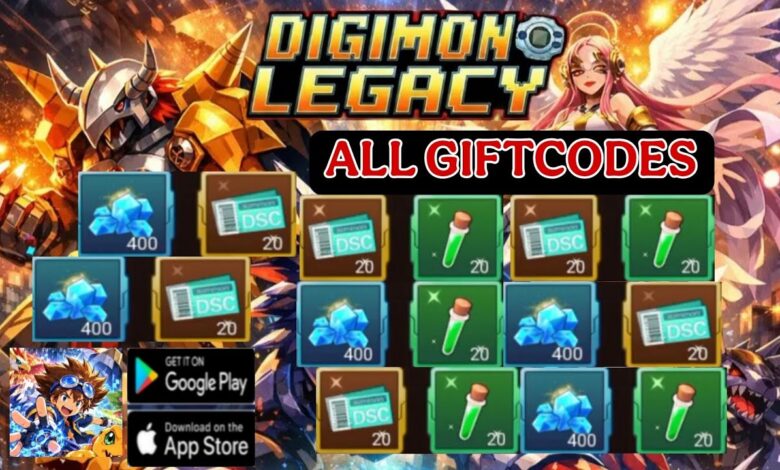 List of All Digimon Legacy Codes-updated
