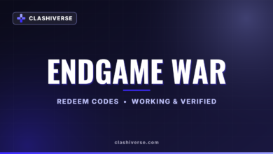 List of All Endgame War Codes-updated