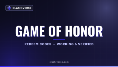 List of All Game of Honor Codes-updated