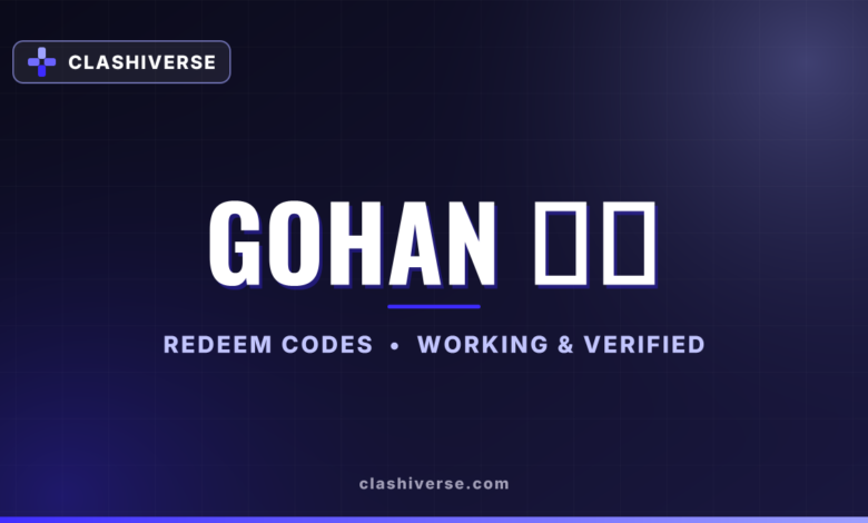 List of All Gohan 悟飯 Codes-updated