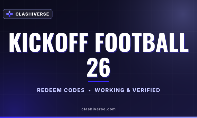 Kickoff Football 26 codes