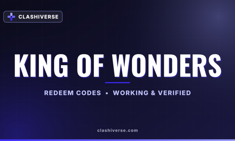 List of All King of Wonders Codes-updated