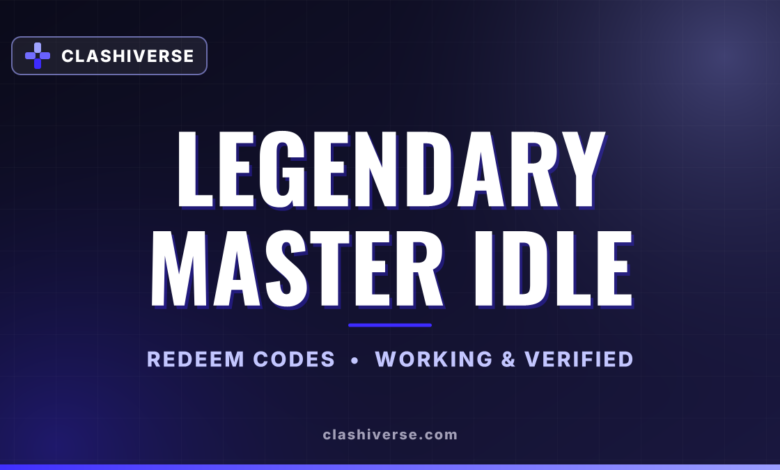 List of All Legendary Master Idle Codes-updated
