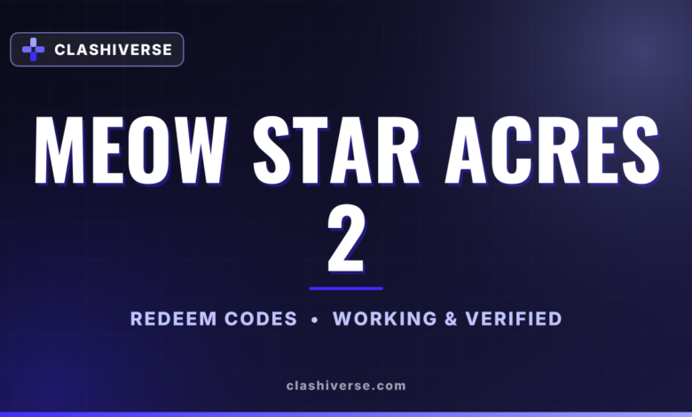 Meow Star Acres 2 codes