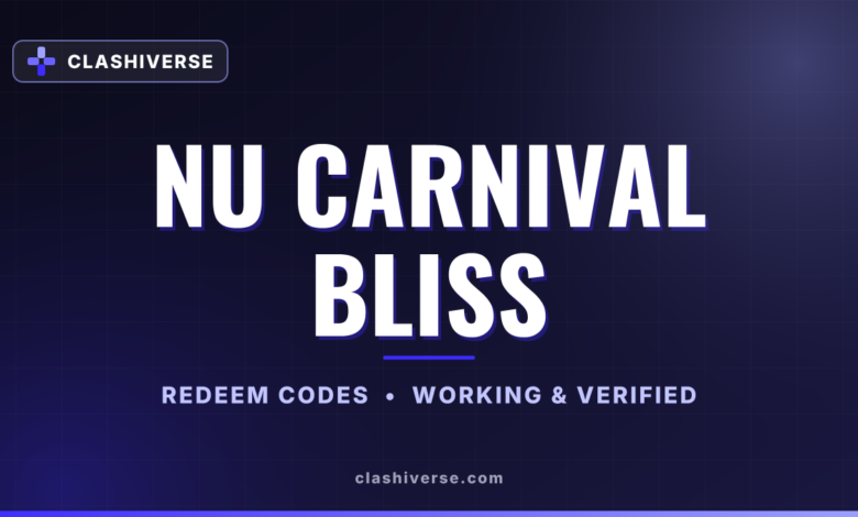 List of All NU Carnival Bliss Codes-updated