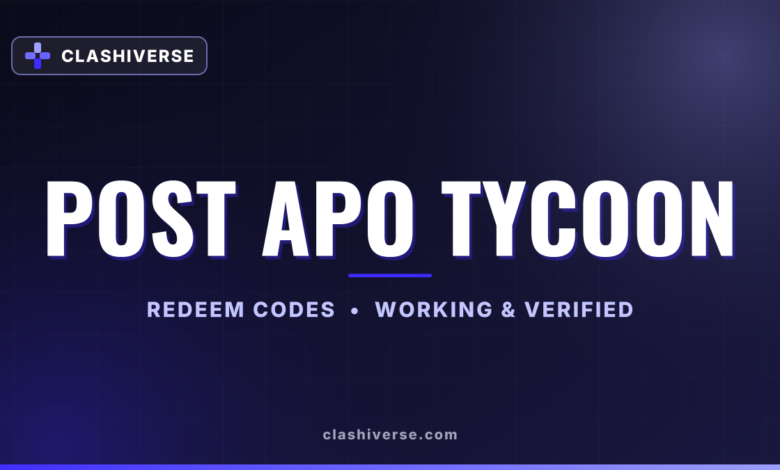 Post Apo Tycoon codes