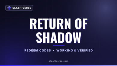 List of All Return of Shadow Codes-updated