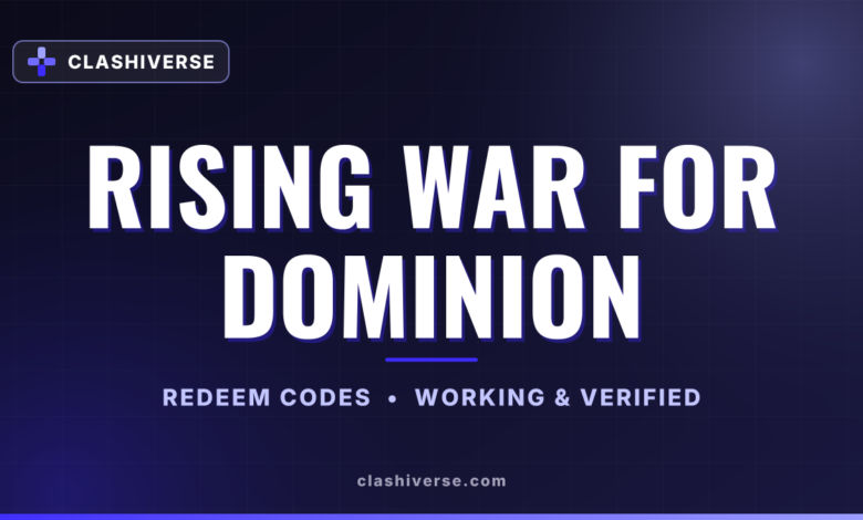 Rising War for Dominion codes