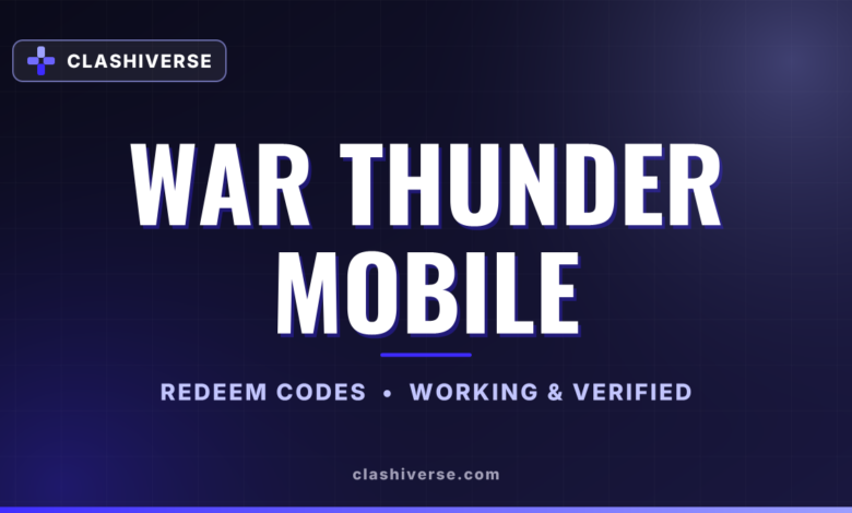 List of All War Thunder Mobile Codes-updated